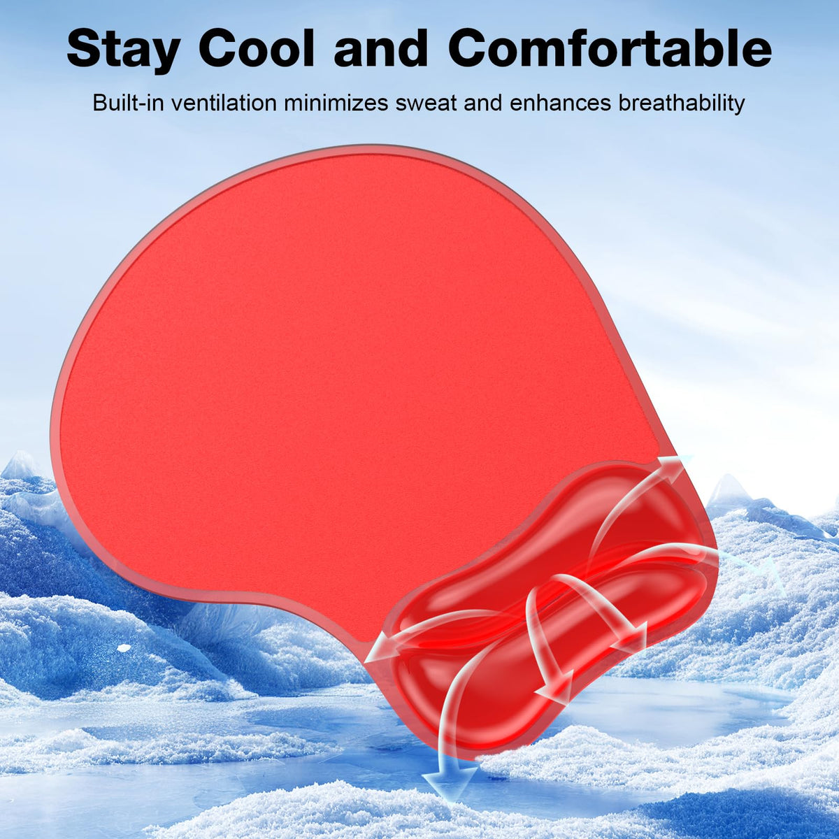 Laokiiy Gel Mouse Pad with Wrist Rest, Ergonomic for Laptop, Non-Slip Base