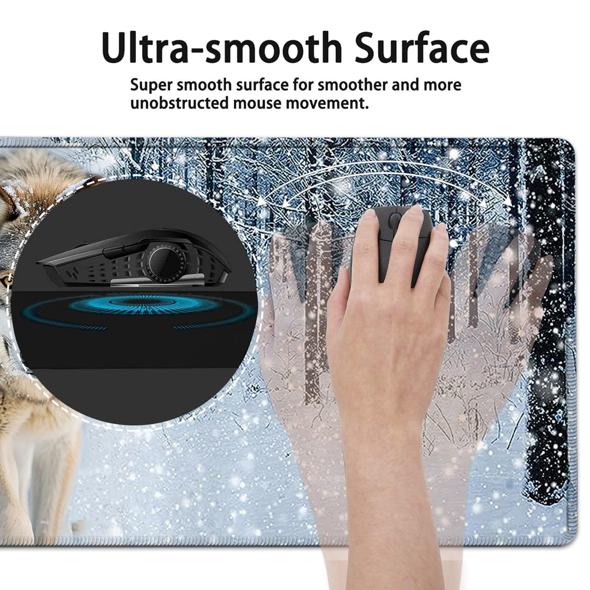 Large Mouse Pad, 31.5 x 11.8in Extended Gaming Mouse Pad with Stitched Edges, XXL Mousepad