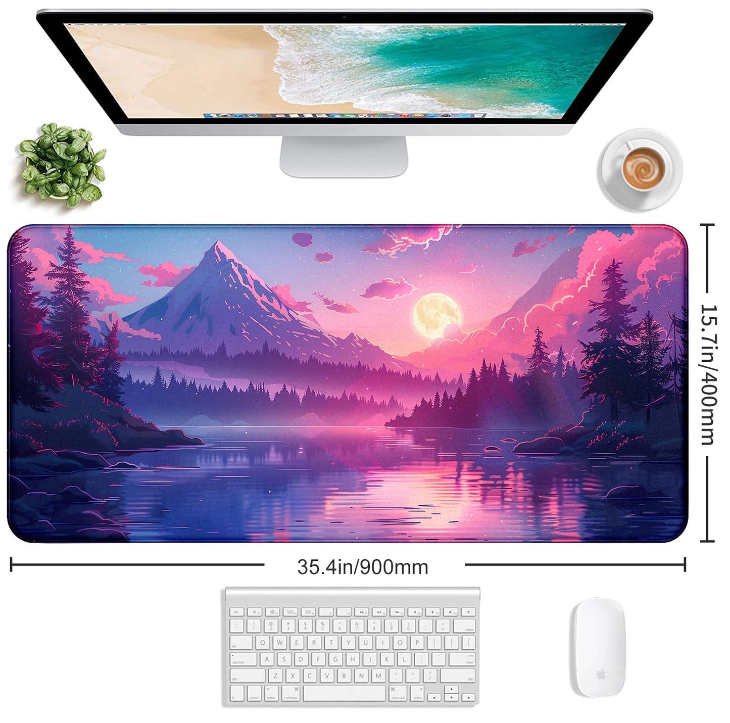 Sunset Mountain Landscape Extended Mouse Pad Game Office Sewing Table Mat