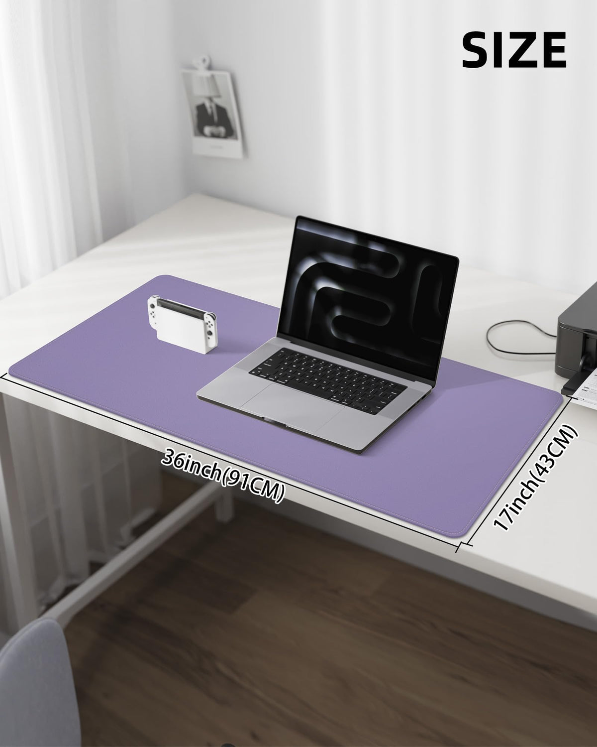Leather Desk Pad Protector,Desk Mat,Large Mouse Pad, Non-Slip Desk Pad, Waterproof PU Leather Desk
