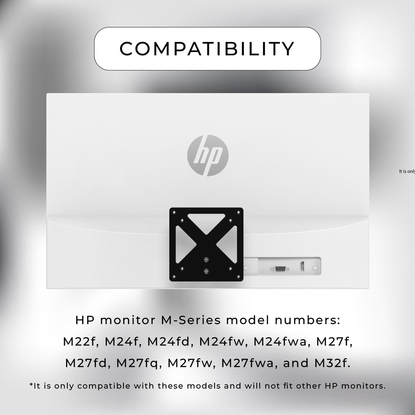 HumanCentric VESA Mount Adapter for HP M Series & 5 Series Monitors
