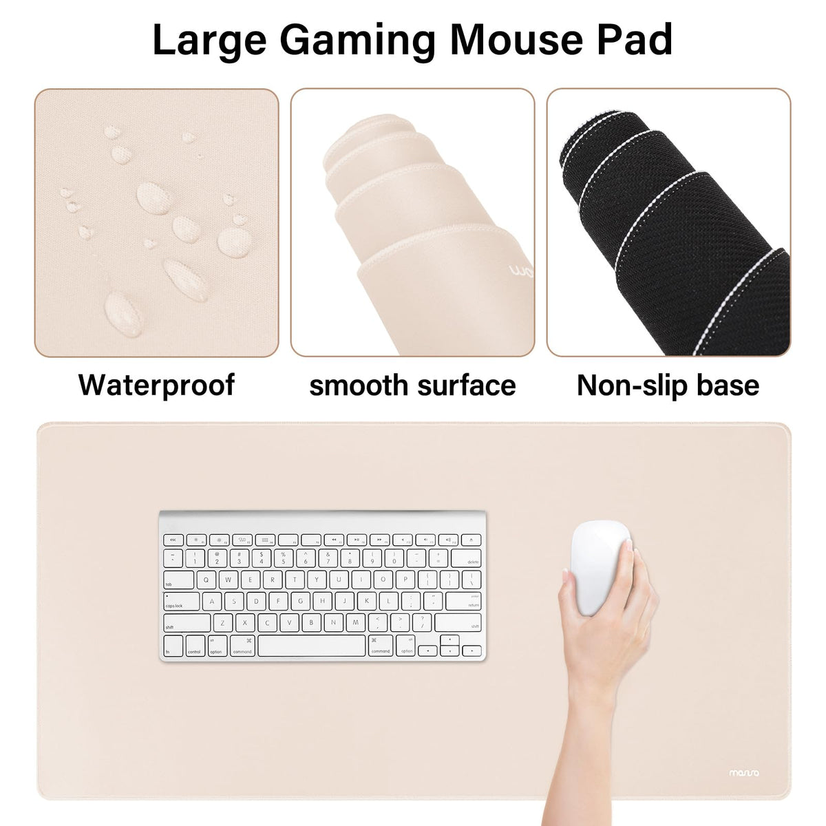 MOSISO Keyboard Mouse Pad Set, Large Gaming Mousepad&Keyboard Wrist Rest
