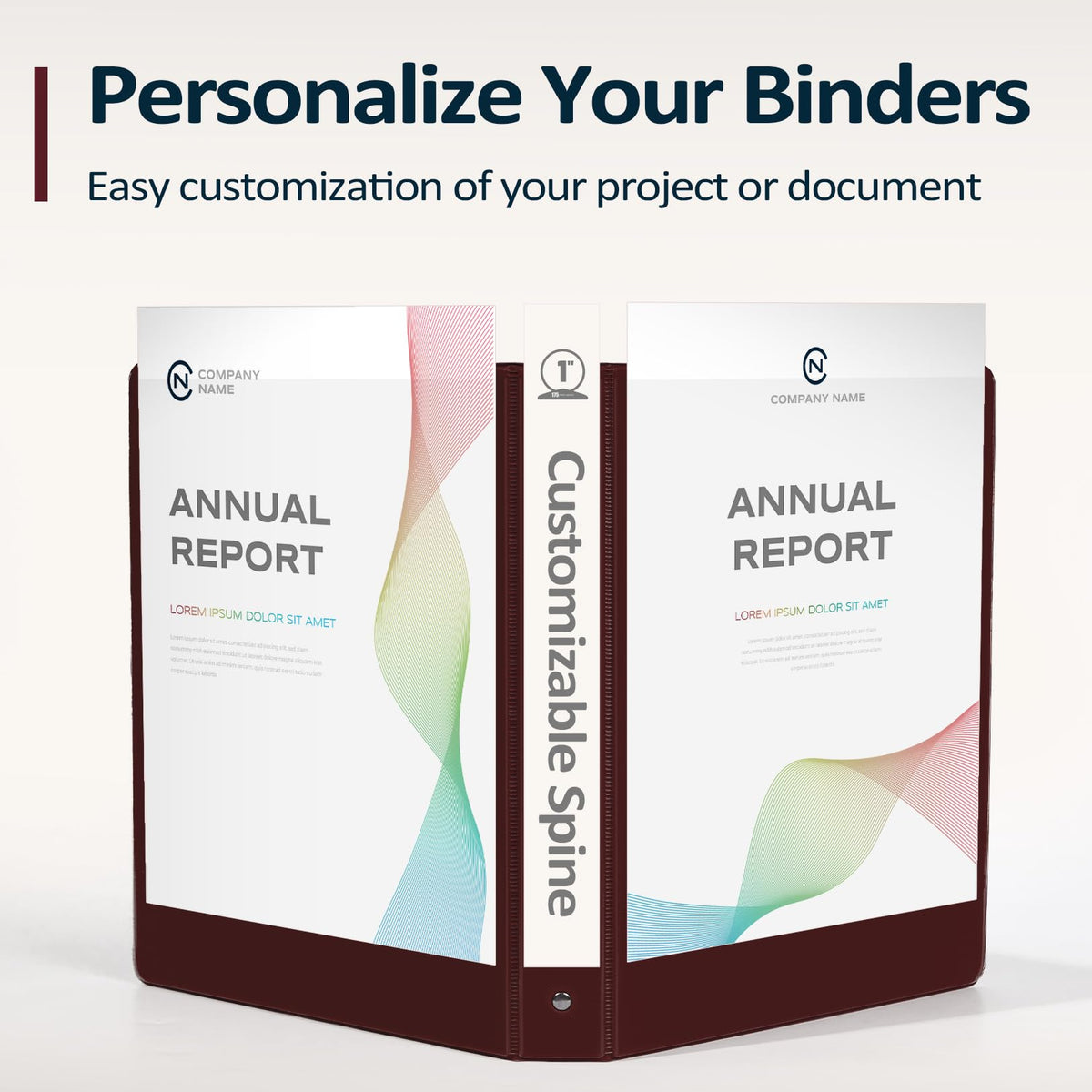 BinderX 3 Ring Binder 2 Inch, 2" Clear View Binder, Navy Blue, Letter /A4