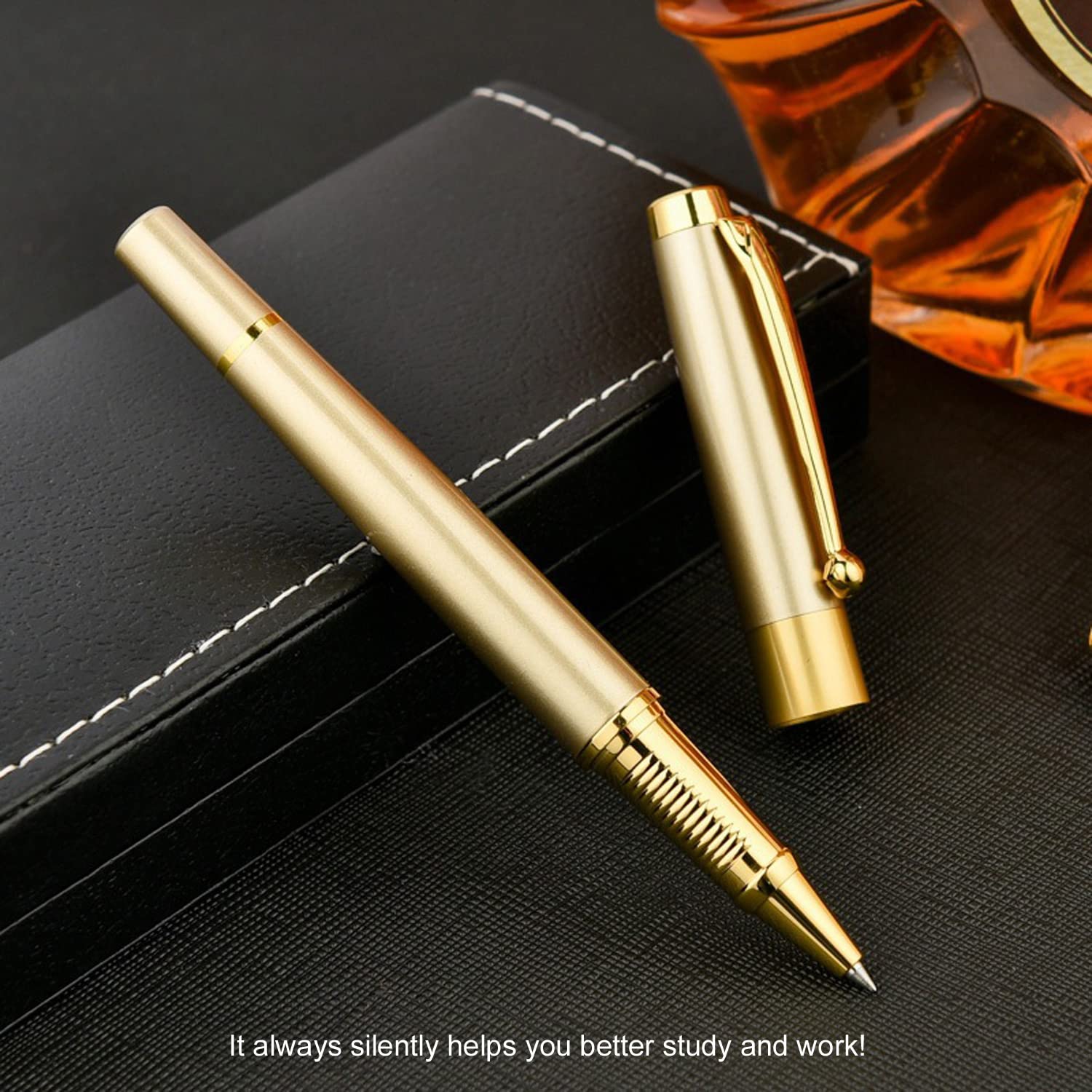 YIVONKA Ballpoint Pen Black Refill,Luxury Ballpoint Line width 0.5mm,Best Ball Pen Gift Set for Men