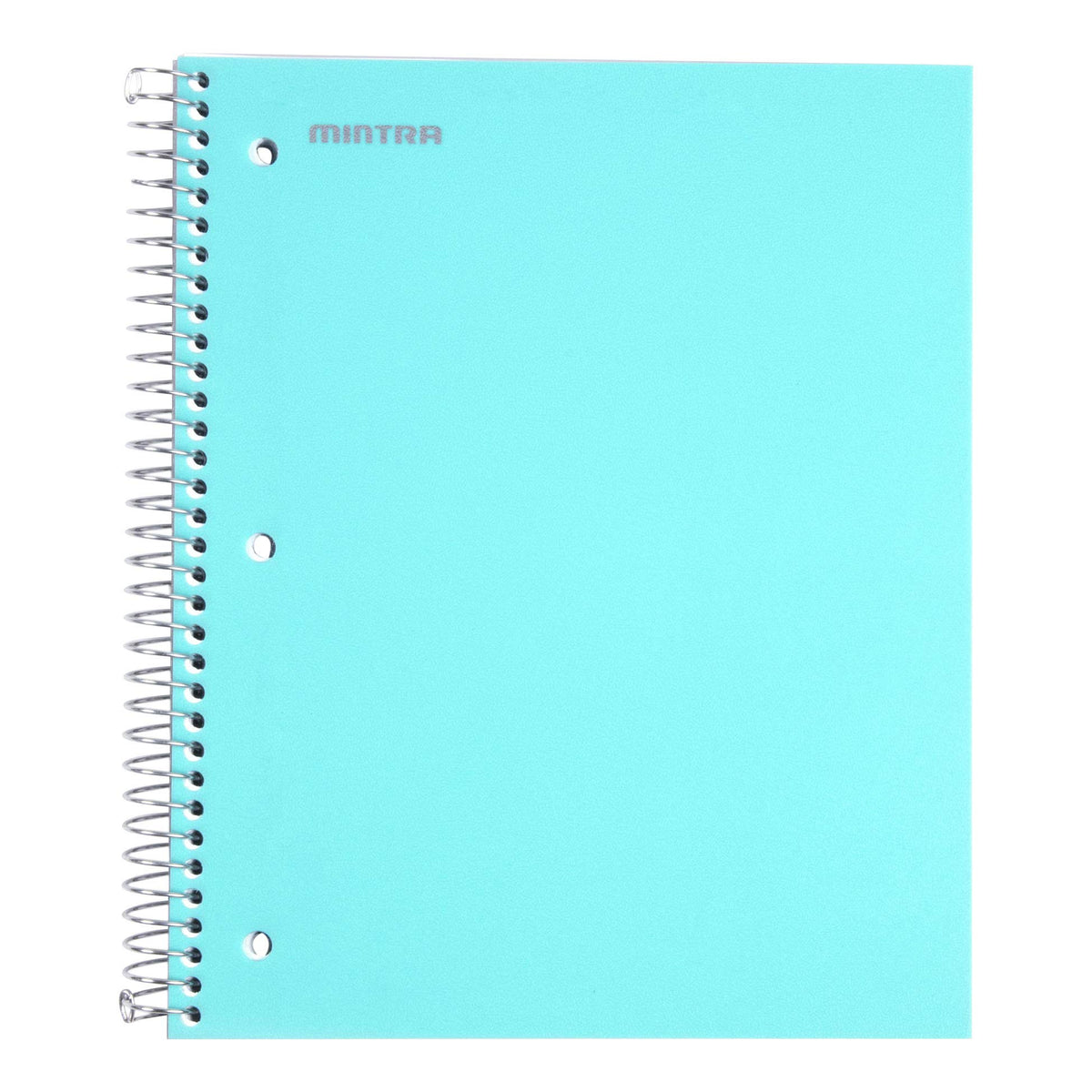 Mintra Office Durable Spiral Notebooks, 3 Subject (aTeal, Purple, White, College Ruled 3pk)