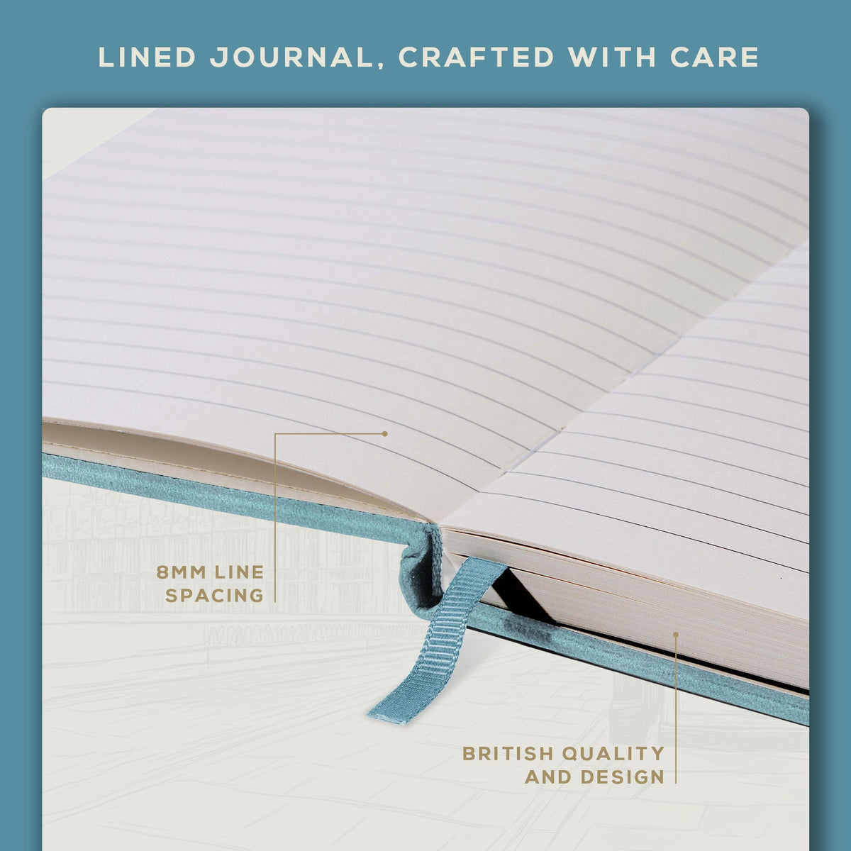 BEECHMORE BOOKS A4 8.5x11.5 Lined Leather Journal For Men 120 GSM, Gift Box