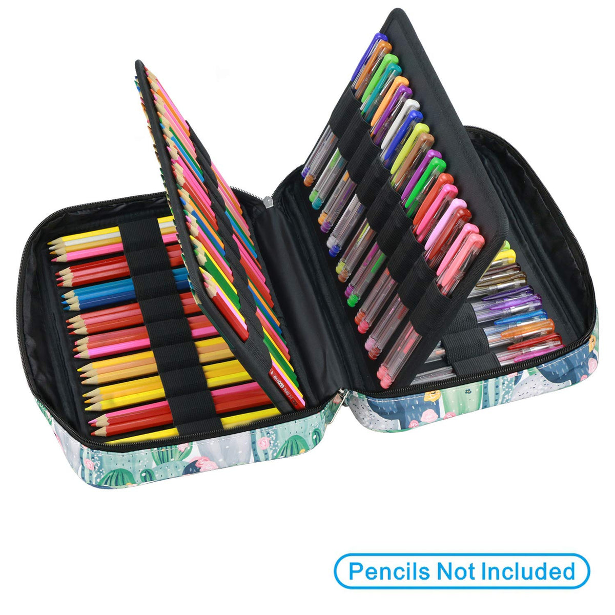 YOUSHARES Colored Pencil Case Holder - Pen Case Organizer with Multilayer Holder for Prismacolor