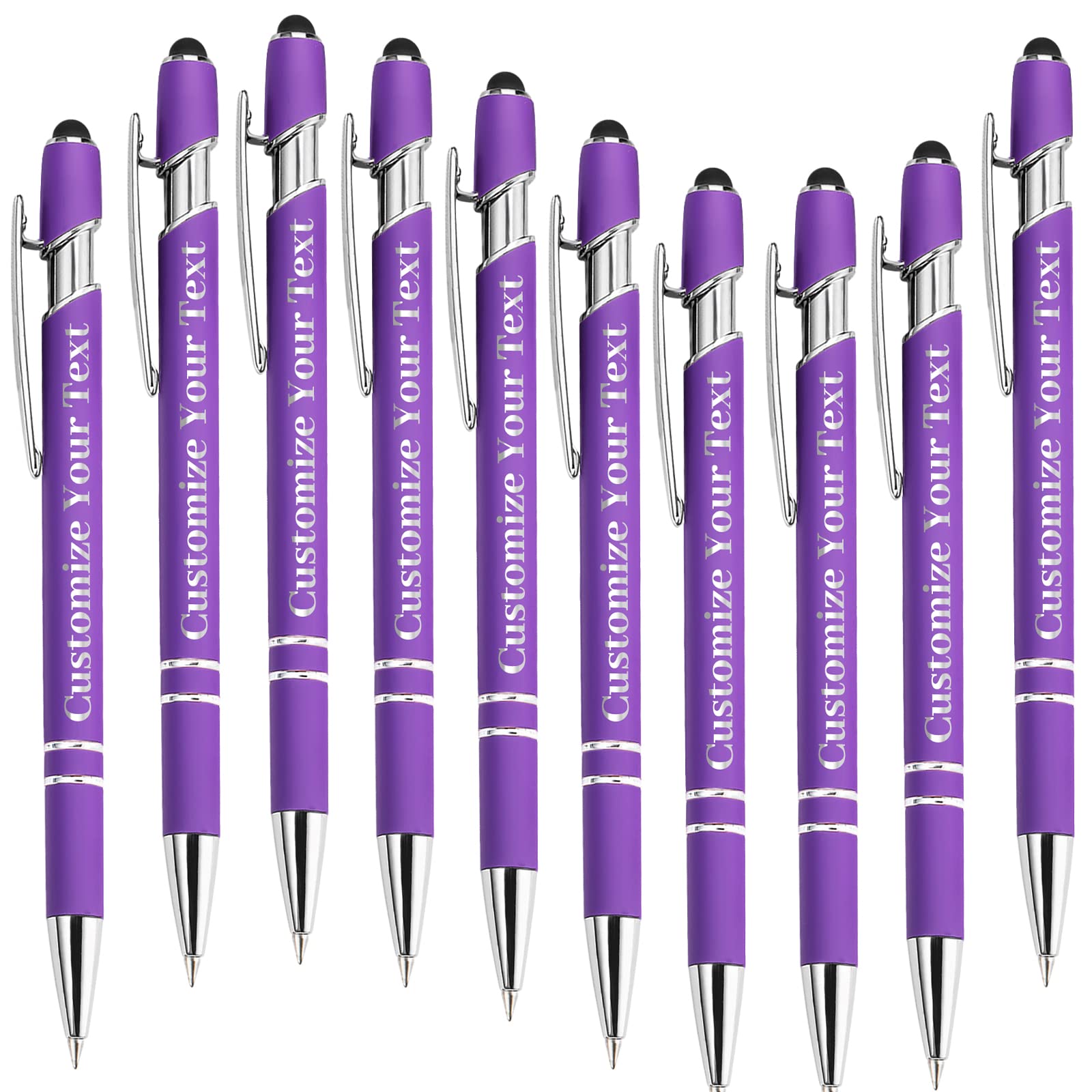 Fadace Up to 500 Pcs Personalized Pens Bulk Custom Customized Pen with Stylus Free Engraving