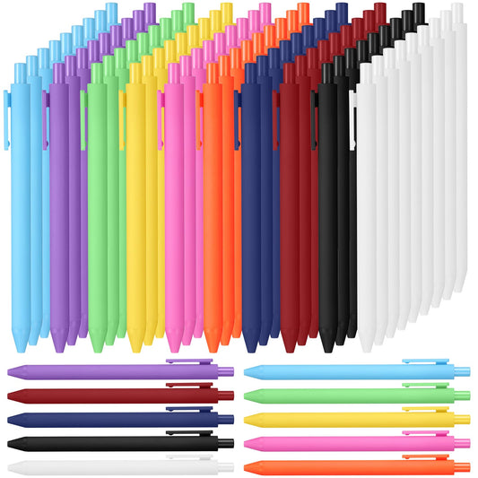 Teling 100 Pcs Inspirational Pens Bulk, Classic Colors, Blank Style
