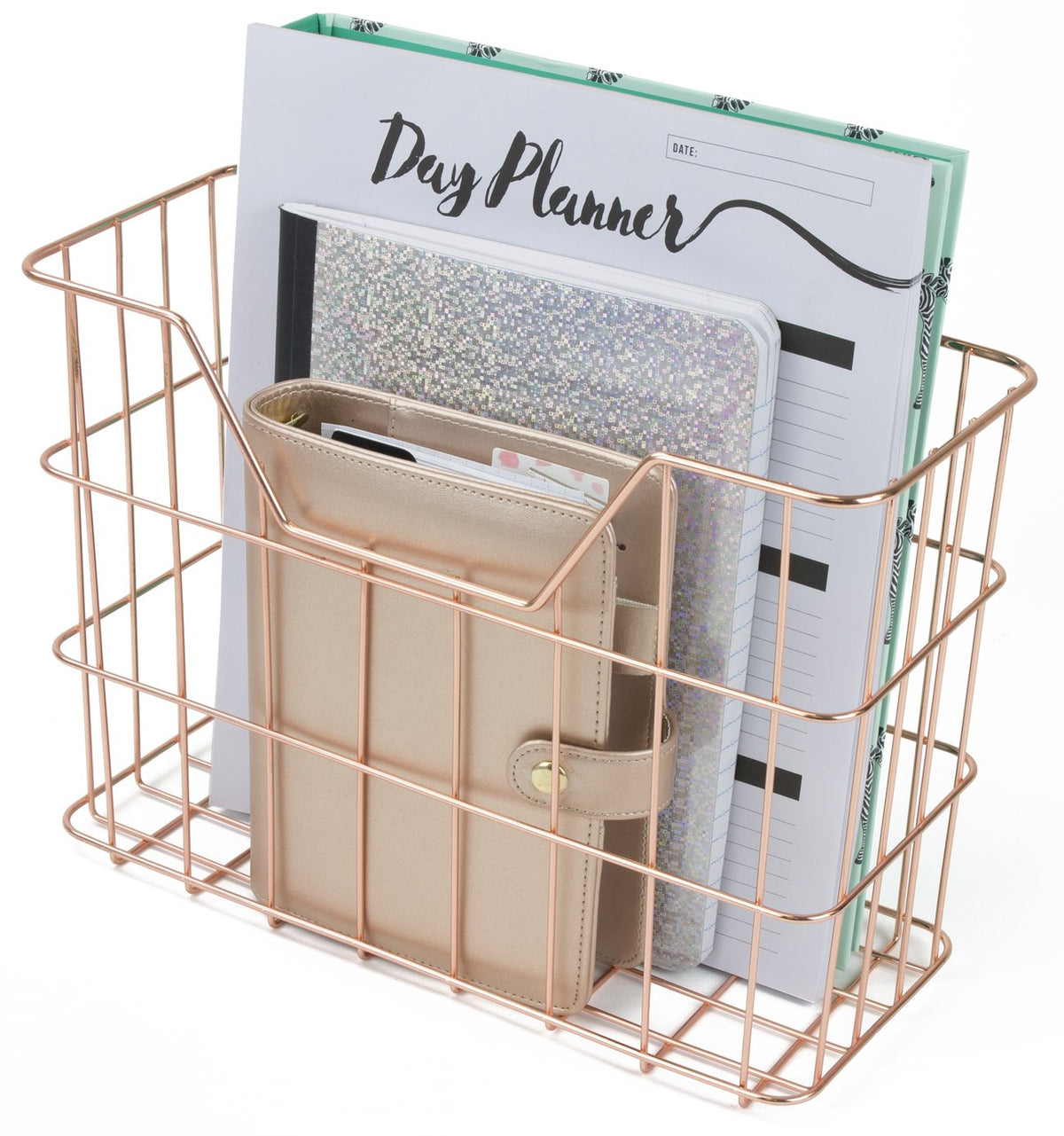 Sorbus Desk Organizer Set, Rose Gold 5-Piece Desk Accessories Set Includes Pencil Cup Holder
