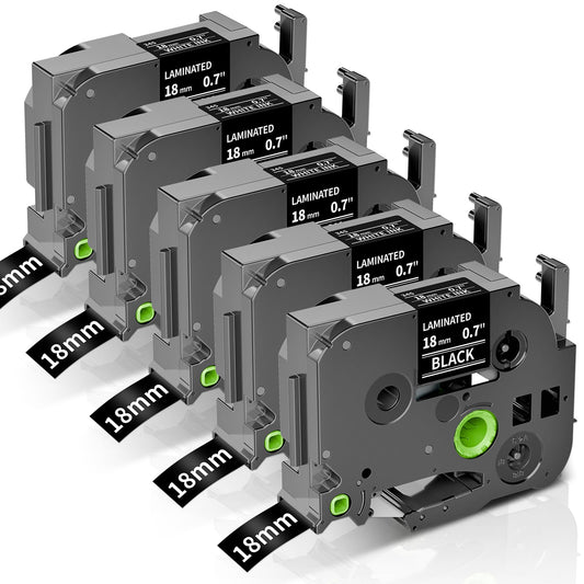 Anycolor TZe-345 18mm Black Label Maker Tape P Touch Label Tape 3/4 Inch