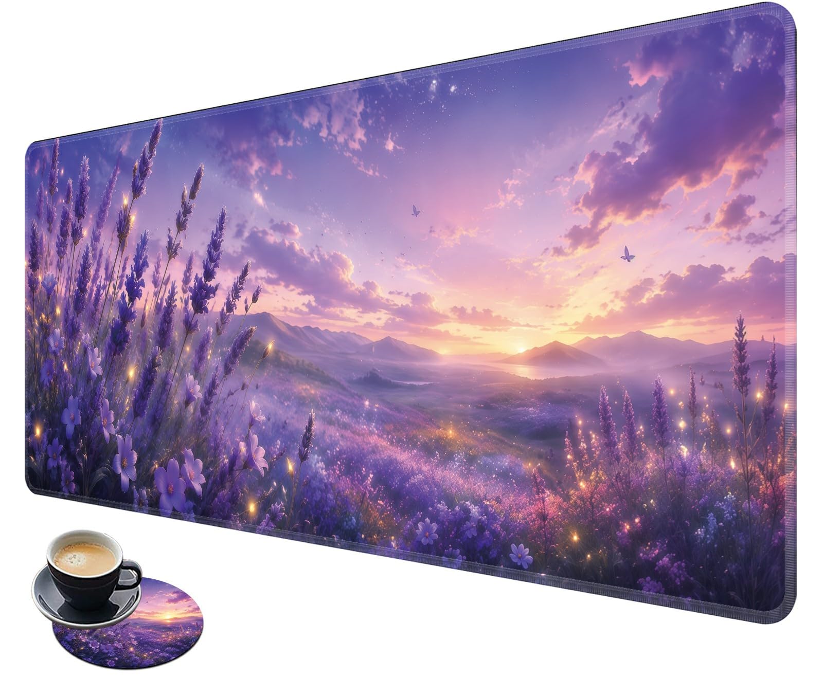 Desk Mat Large Gaming Mouse Pad + Coaster