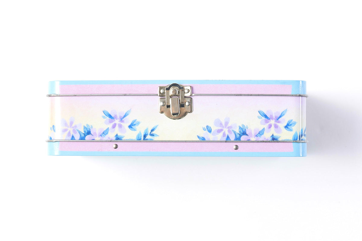 DAHO Metal Storage Box with Hinge for Office, School, Home, Makeup, Arts & Crafts and Accessories