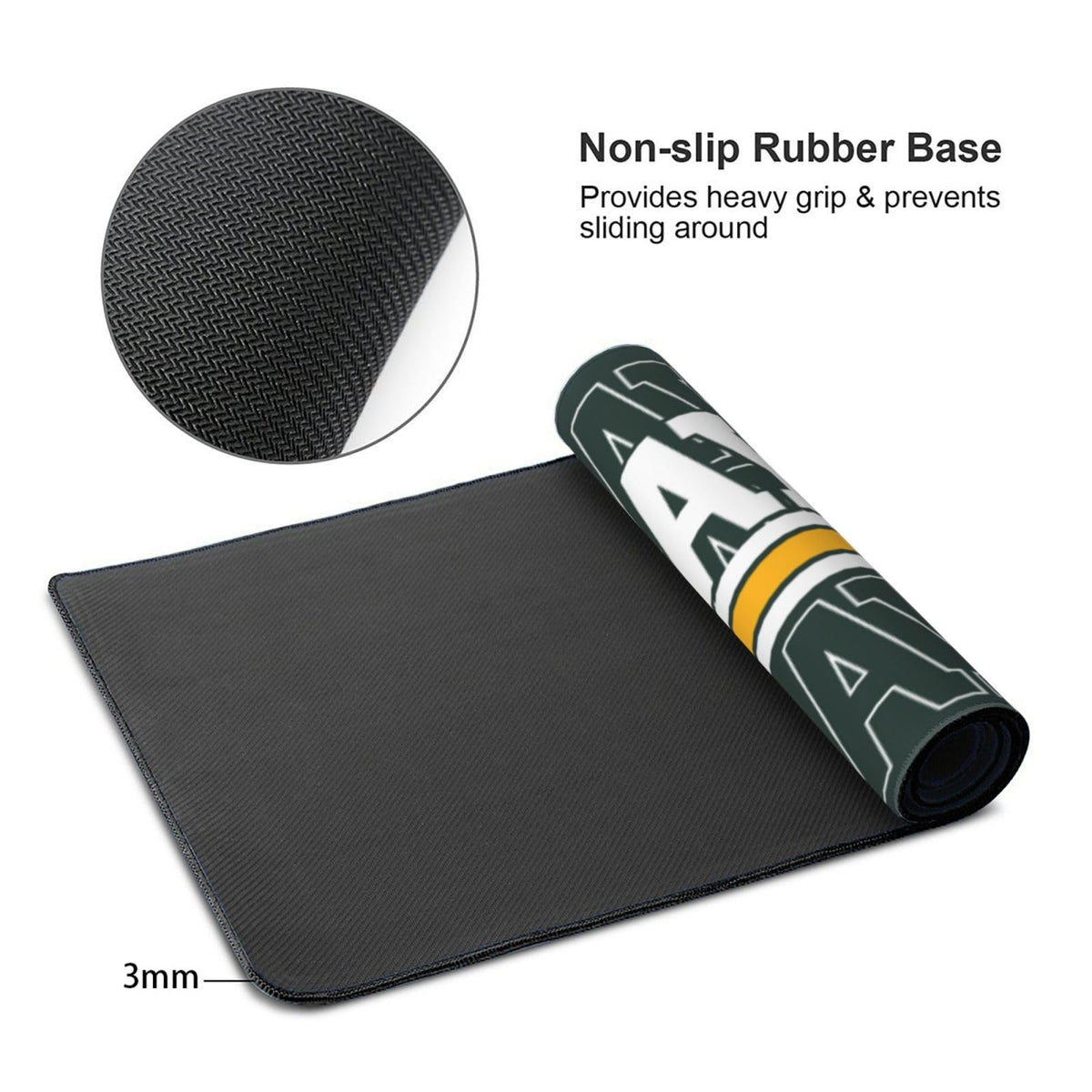 ANTKING Green Bay Mouse Pad Custom Name and Number Desk Pad for Men Women Youth Gifts