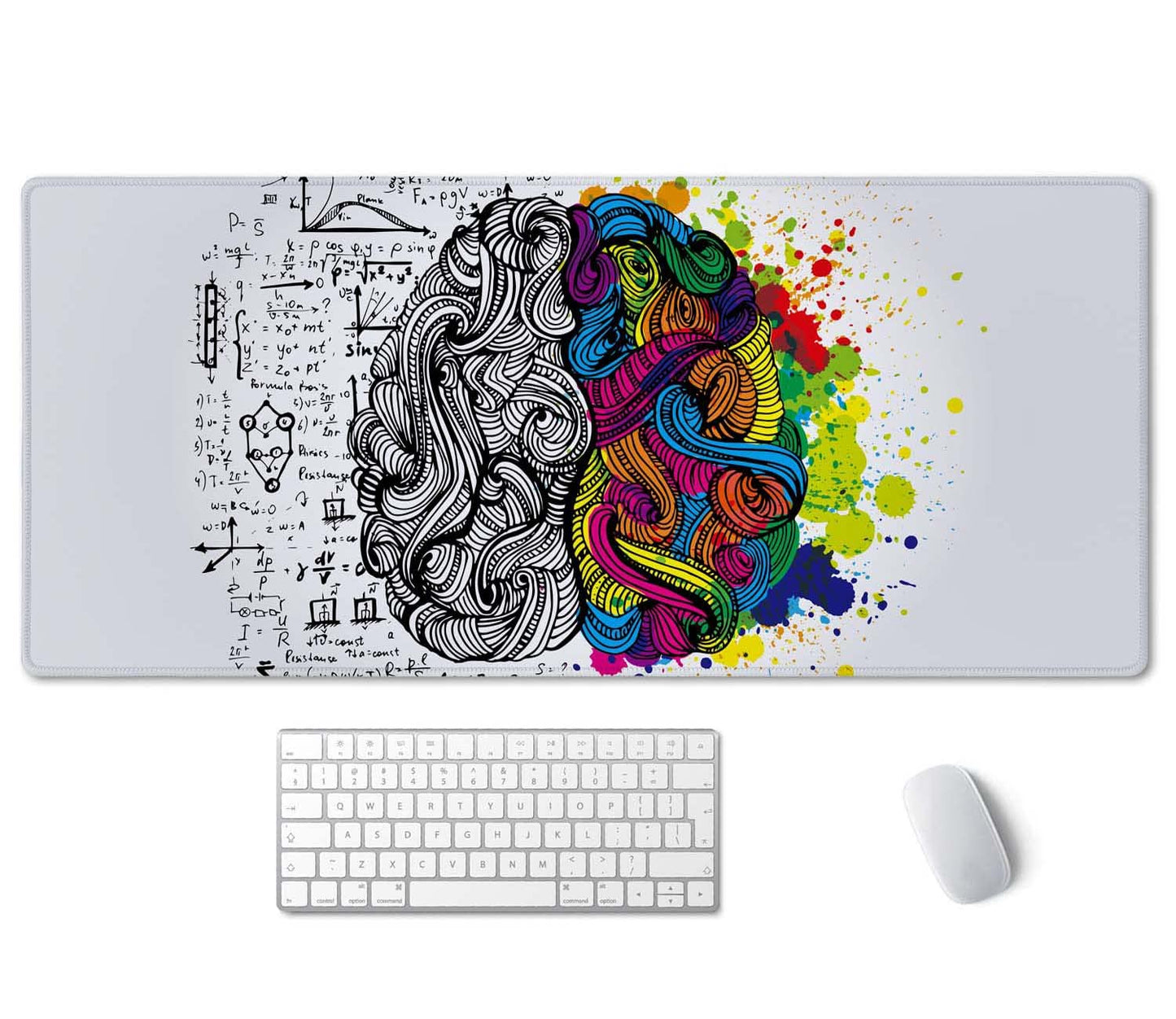 SSOIU Large Mouse Pad, Cute Desk Mat for Desktop, Women Girls Waterproof Gaming Mousepad, Left and