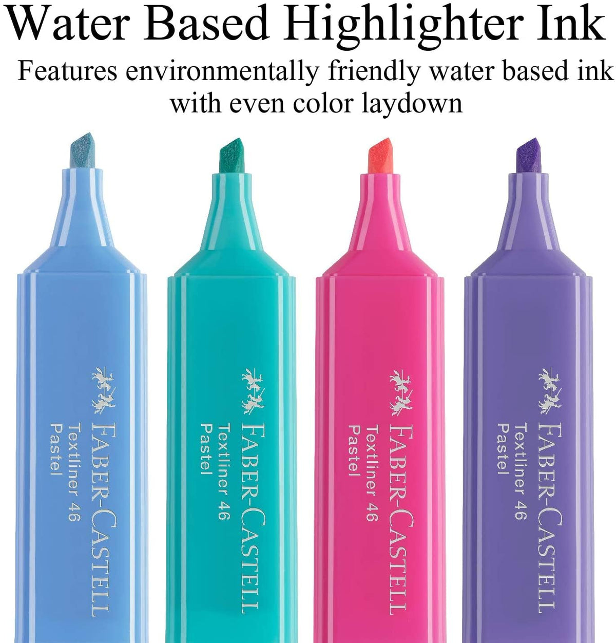 Faber-Castell Pastel Highlighter Set - 8 Chisel Tip Highlighter Pens in Assorted Pastel Colors