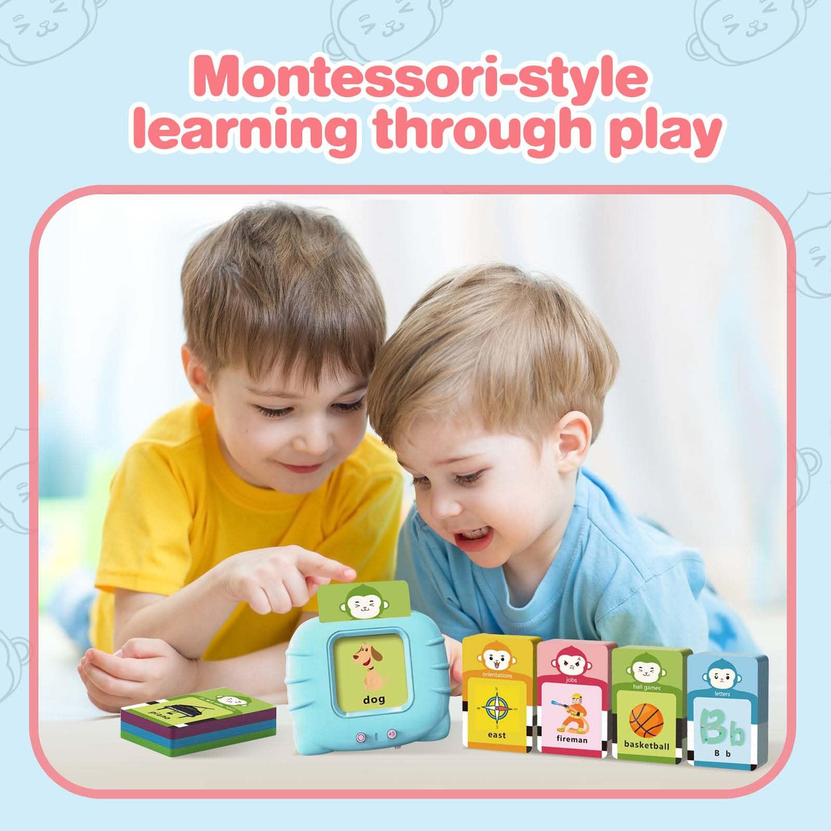 U-LEARNER 296 Sight Words Talking Flash Cards for Toddlers 1 2 3 4 Year Old