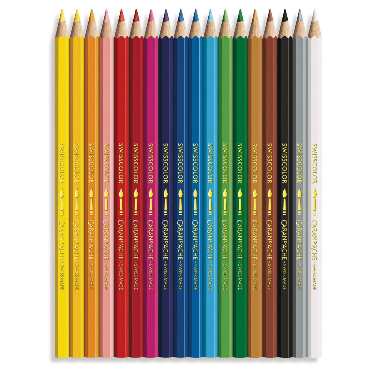 Caran d'Ache 1285.818 Swisscolor 18 Water-Soluble Colouring Pencils in Box
