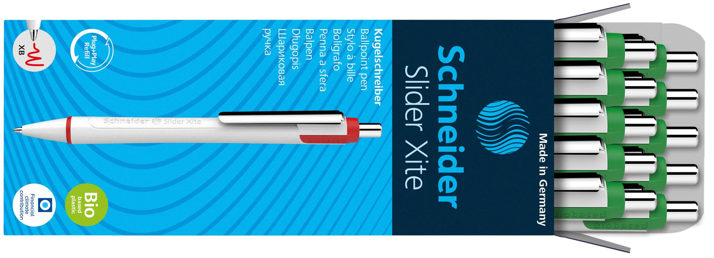 Schneider Slider Xite XB (Extra Broad) Ballpoint Pen, Refillable + Retractable, 1.4 mm, White