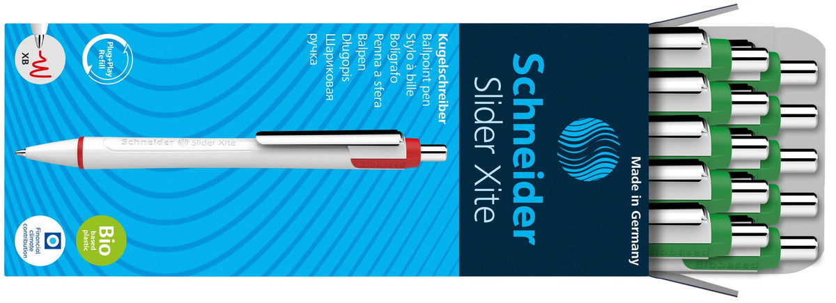 Schneider Slider Xite XB (Extra Broad) Ballpoint Pen, Refillable + Retractable, 1.4 mm, White