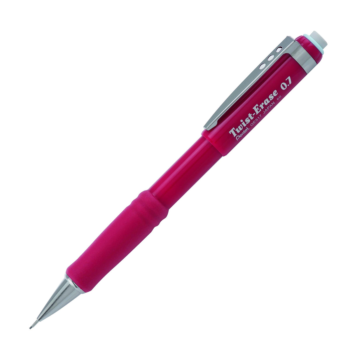 Pentel Twist-Erase III Mechanical Pencil (0.7mm), Red Barrel