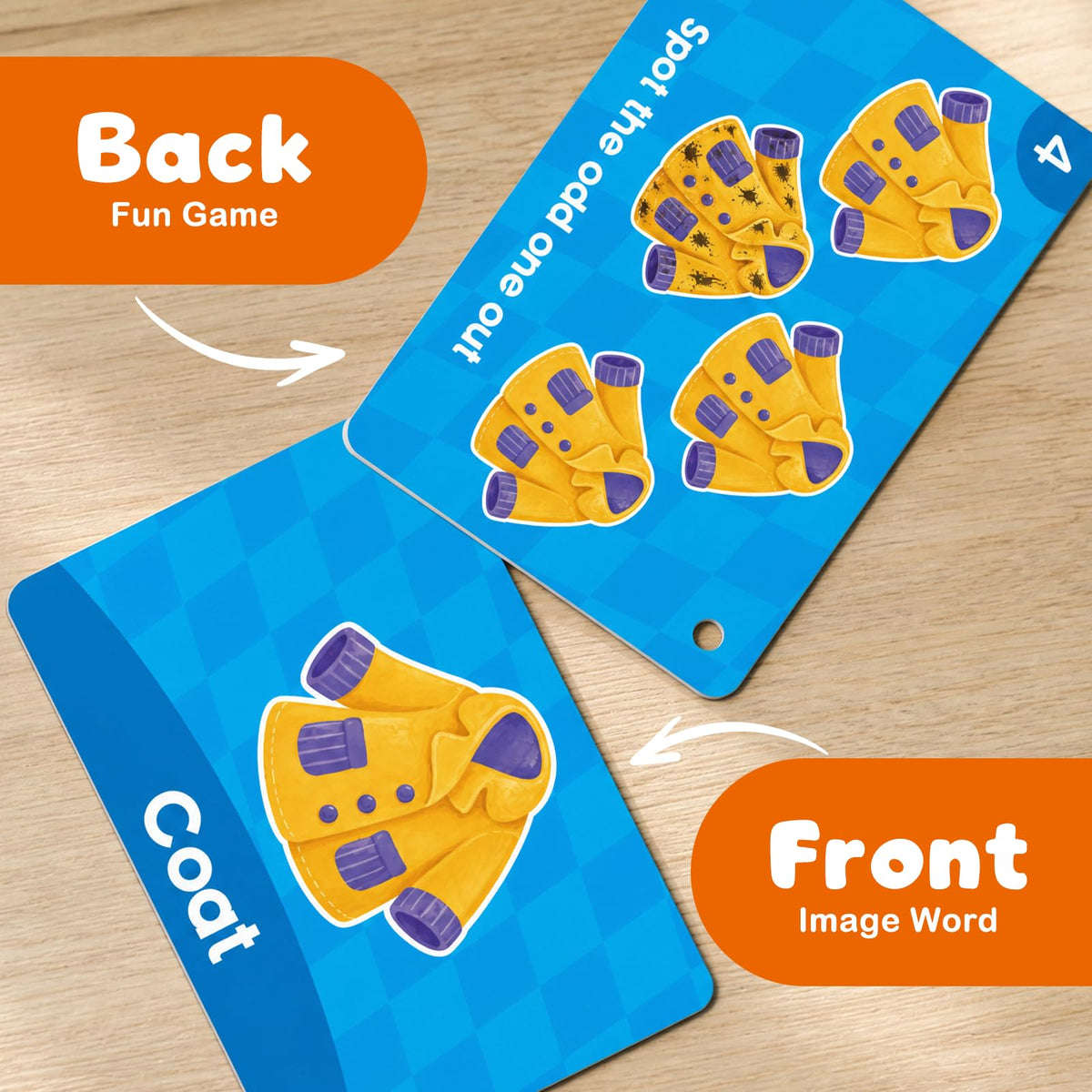 141 Ultra Thick Baby Flash Cards,Play Games First Words Toddler Flash Cards