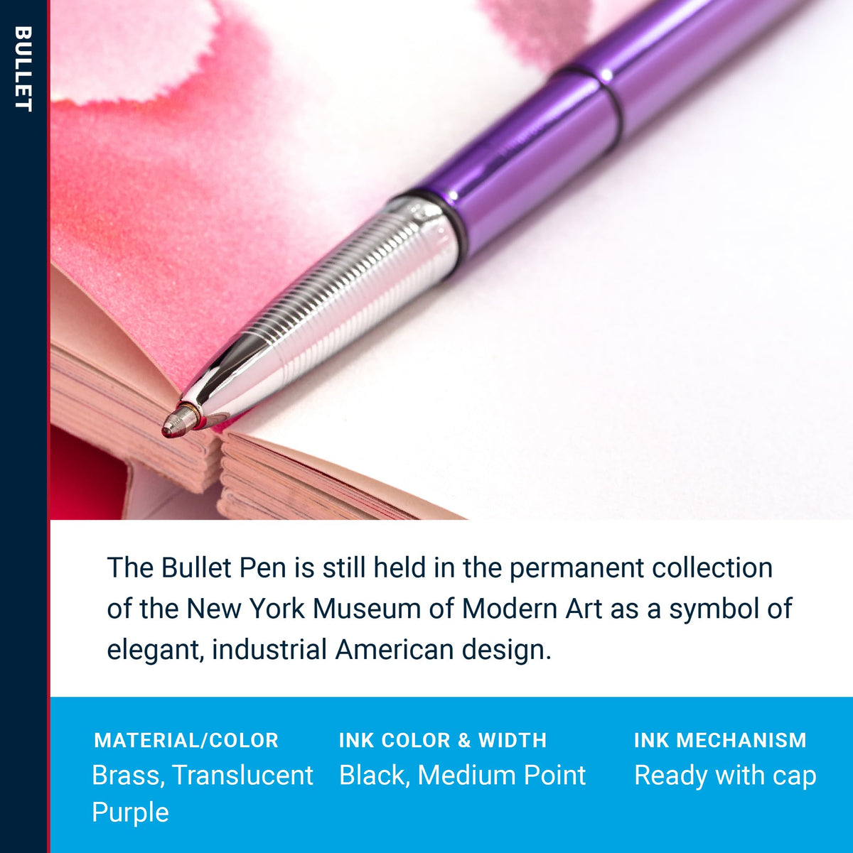 Fisher Space Pen Purple Haze Pressurized Ballpoint Bullet Pen, Gift Box