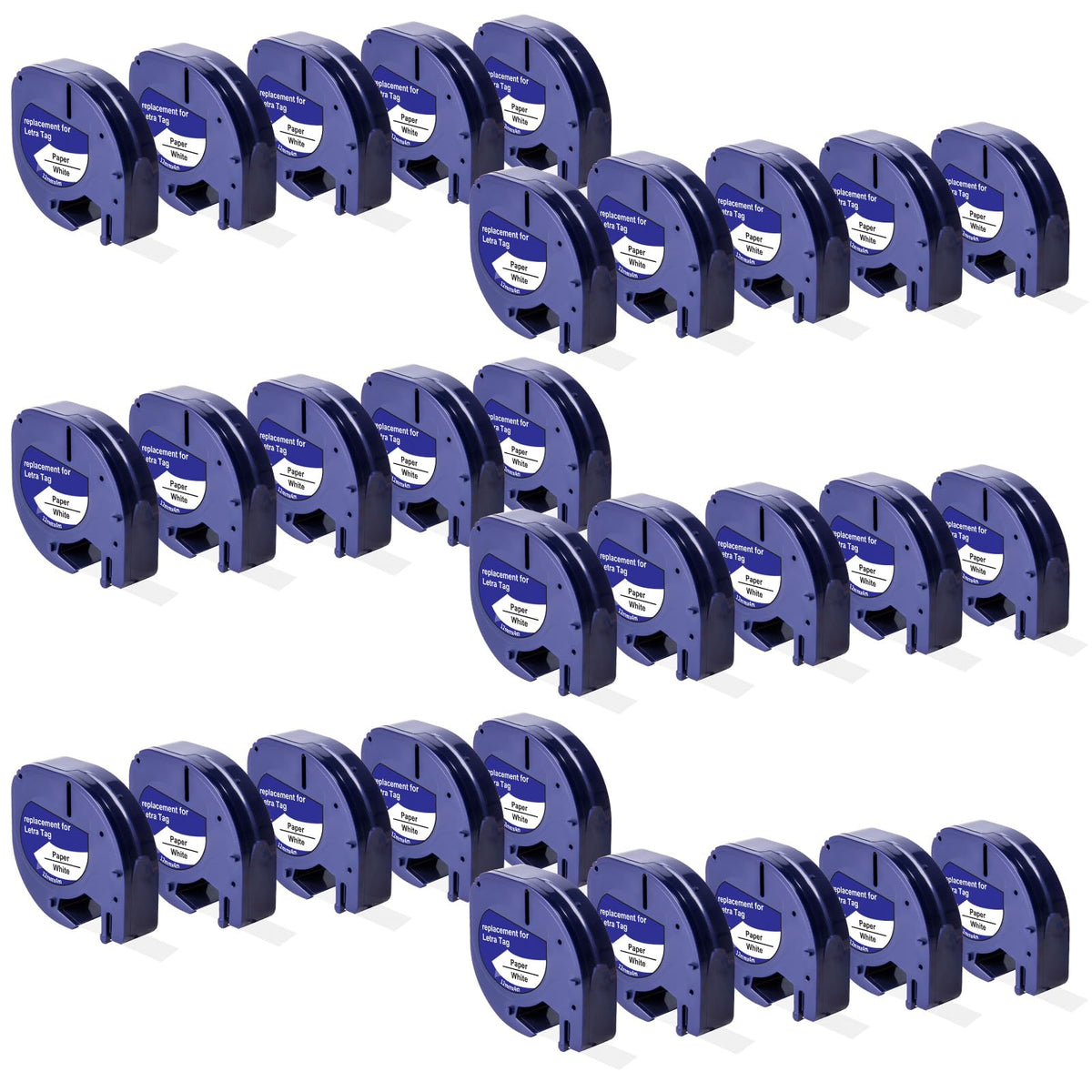 Hehua Compatible with Dymo 91330 12mm Label Maker Tape 30PK Refills 10697