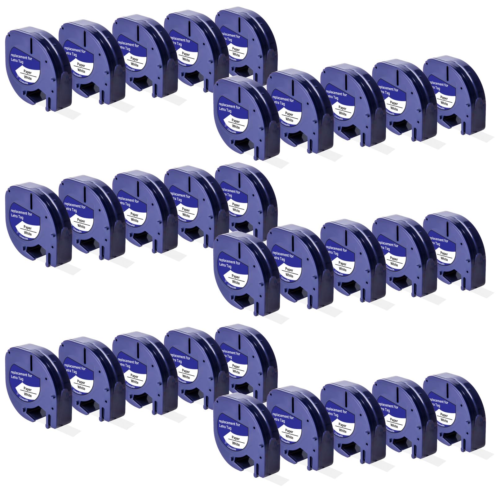 Hehua Compatible with Dymo 91330 12mm Label Maker Tape 30PK Refills 10697