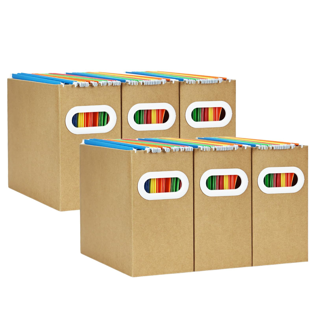 Aosric Hanging File Organizer, Cardboard File Folder Organizer for Letter Size, Desk Documents
