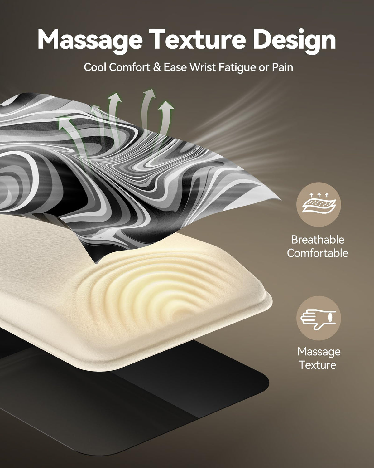 TECKNET Ergonomic Mouse Pad with Wrist Rest, All-Day Comfort & Pain Reliefv