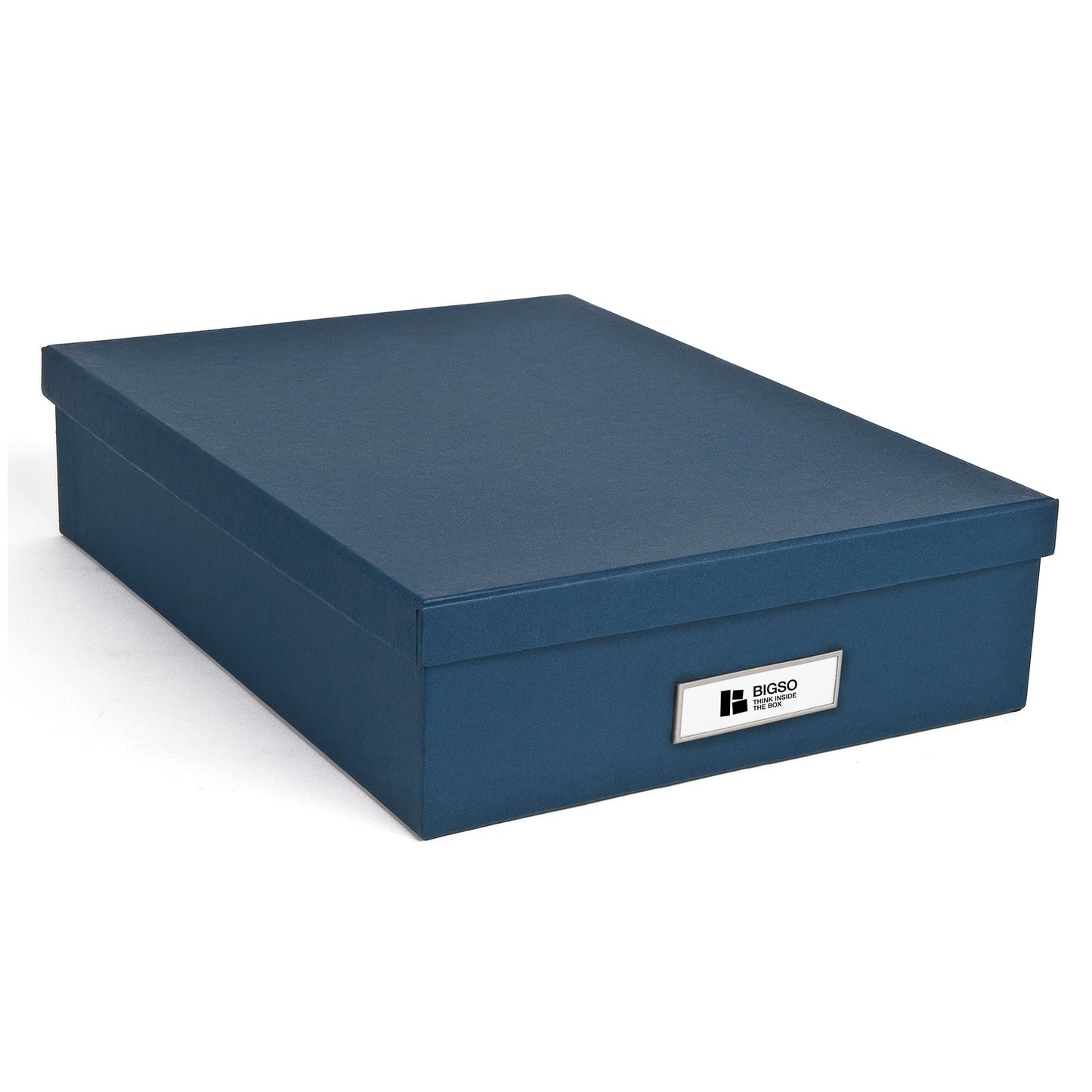 Bigso Oskar Fiberboard Label Frame Document Letter Box - File Organizer Box for Important Paperwork