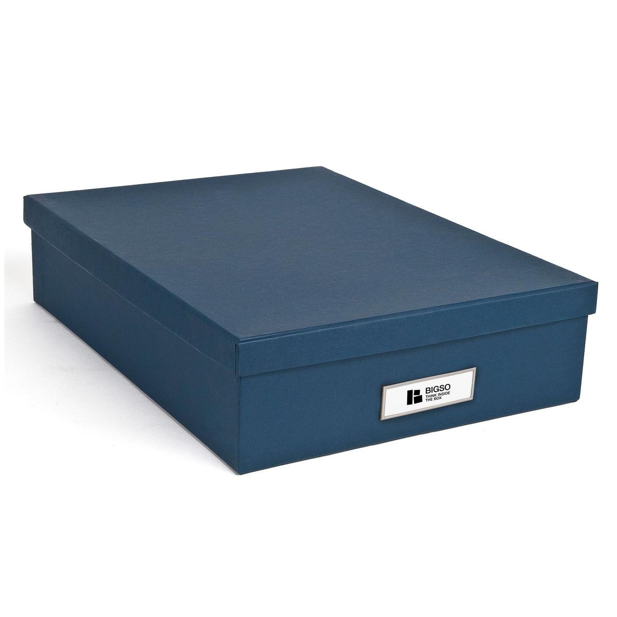 Bigso Oskar Fiberboard Label Frame Document Letter Box - File Organizer Box for Important Paperwork