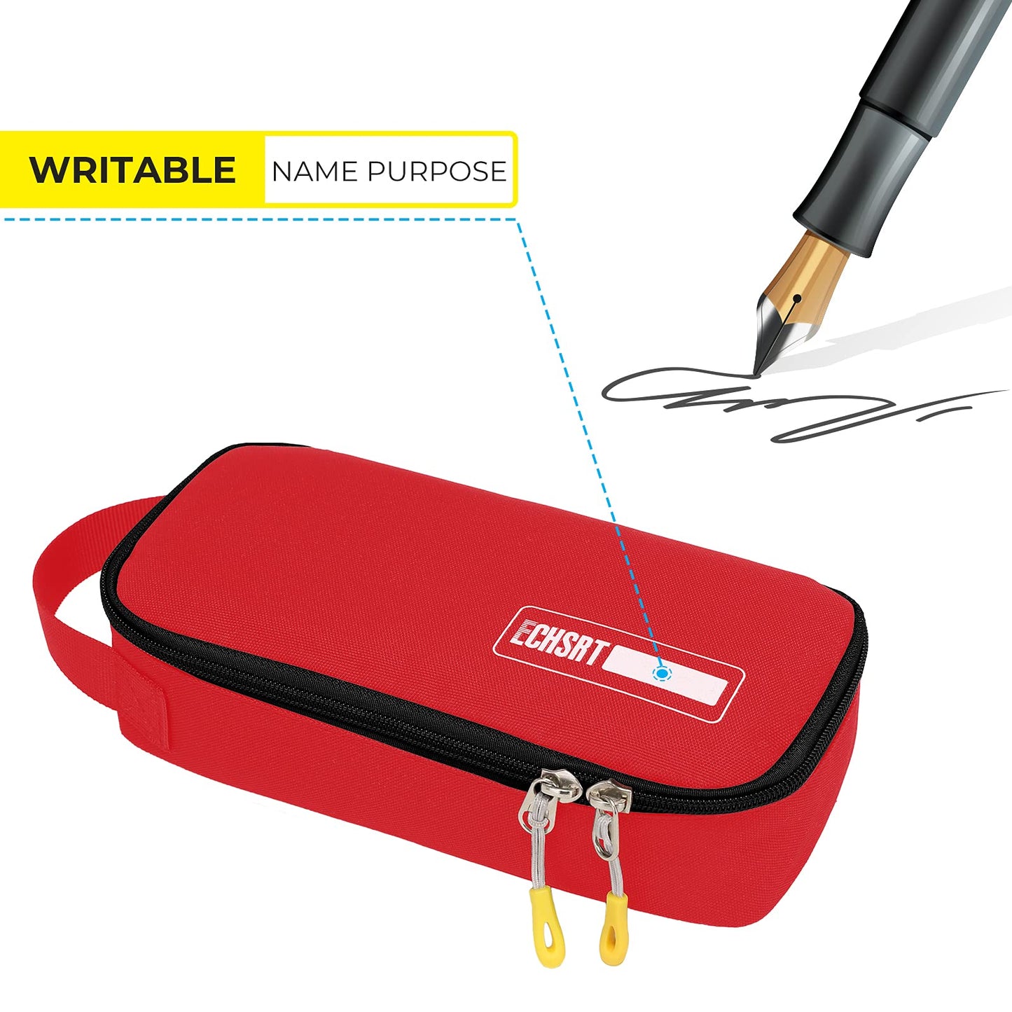 ECHSRT Large Pencil Case, Aesthetic Pen Pouch with Big Capacity, Minimalist Portable Stationery Bag