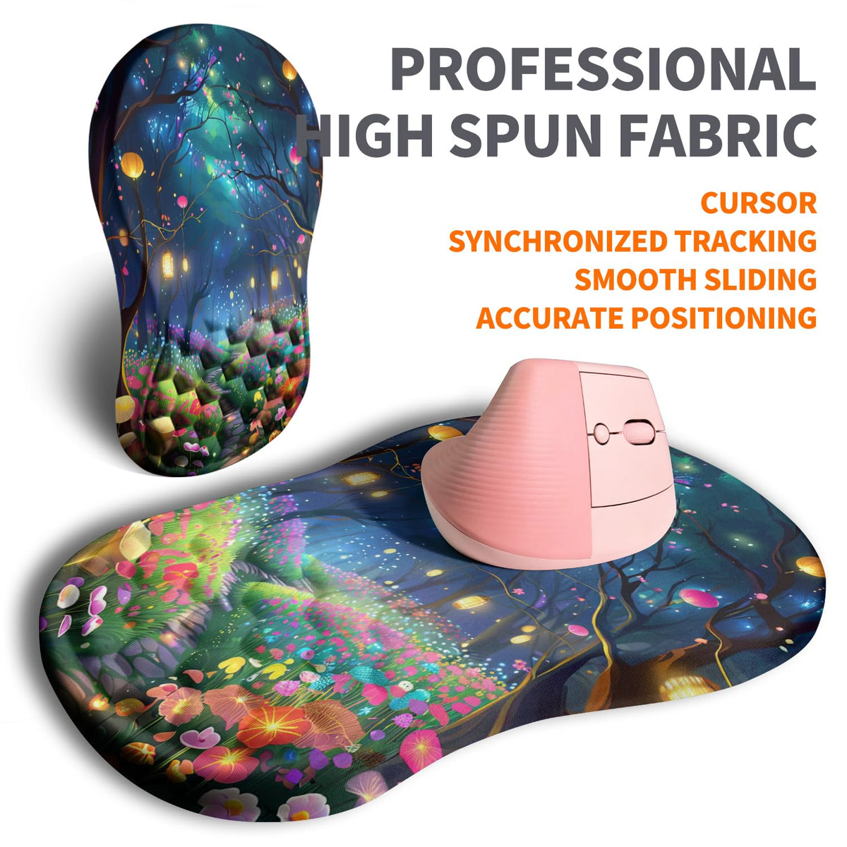 Armanza Ergonomic Joint Wrist Support Mouse Pad with Memory Foam Cushion Massage Bump, Carpal