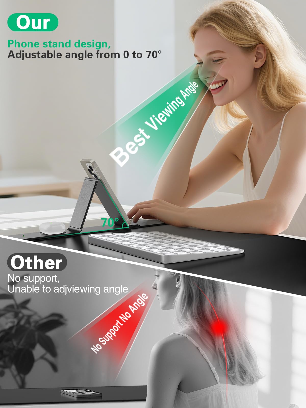 Mouse Pad, Office Desk Mat, Large Gaming Mousepad with Superior Micro-Weave Cloth, XXL Desk Pad