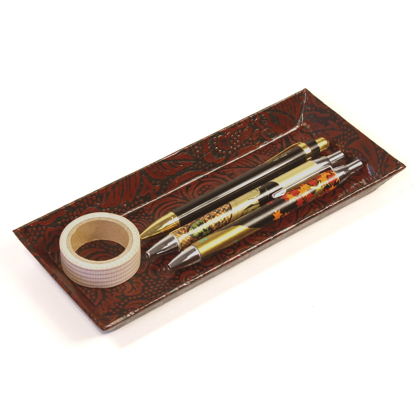 urushi Paper Pen Tray Brown