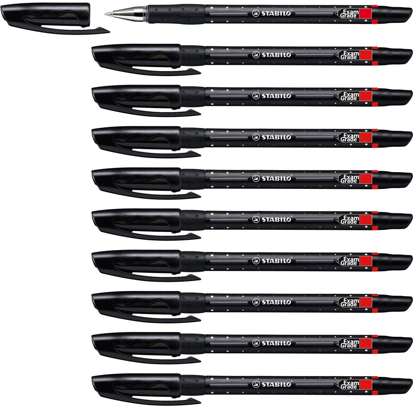 STABILO Ballpoint Pen Exam Grade - Pack of 10 - Black