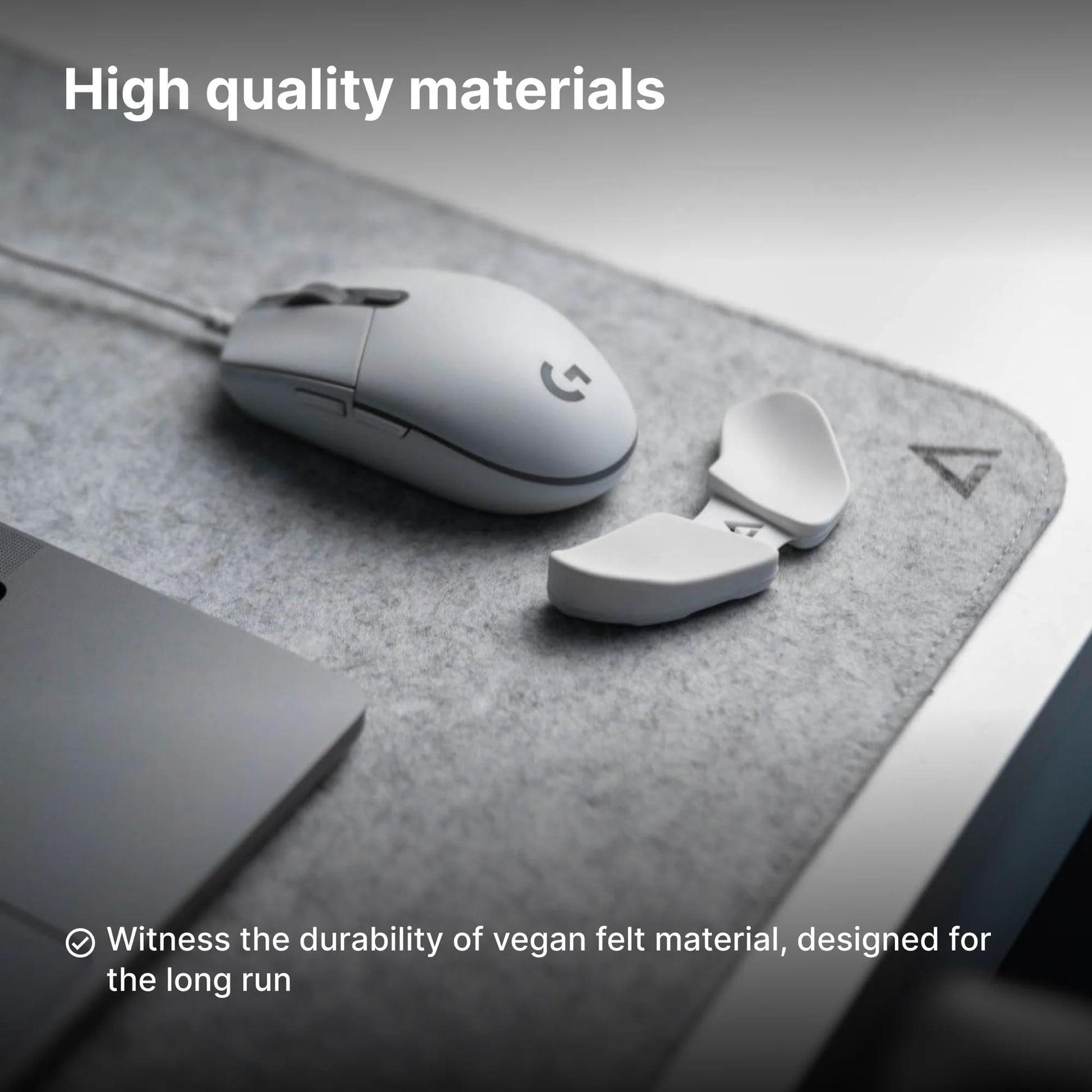 DELTAHUB - Minimalistic Felt Desk Protective Pad, Anti-Fray, Anti-Slip, Easy to Clean, Easy Glide
