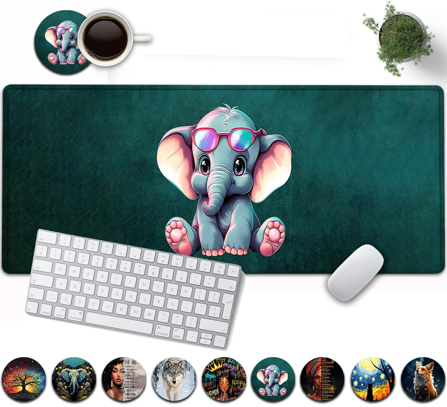 Large Mouse Pad, 31.5 x 11.8in Extended Gaming Mouse Pad with Stitched Edges, XXL Mousepad