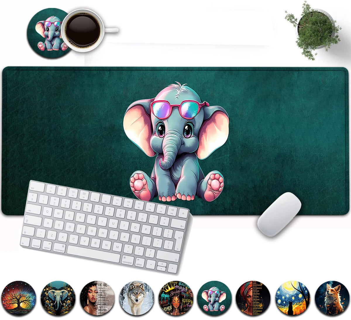 Large Mouse Pad, 31.5 x 11.8in Extended Gaming Mouse Pad with Stitched Edges, XXL Mousepad