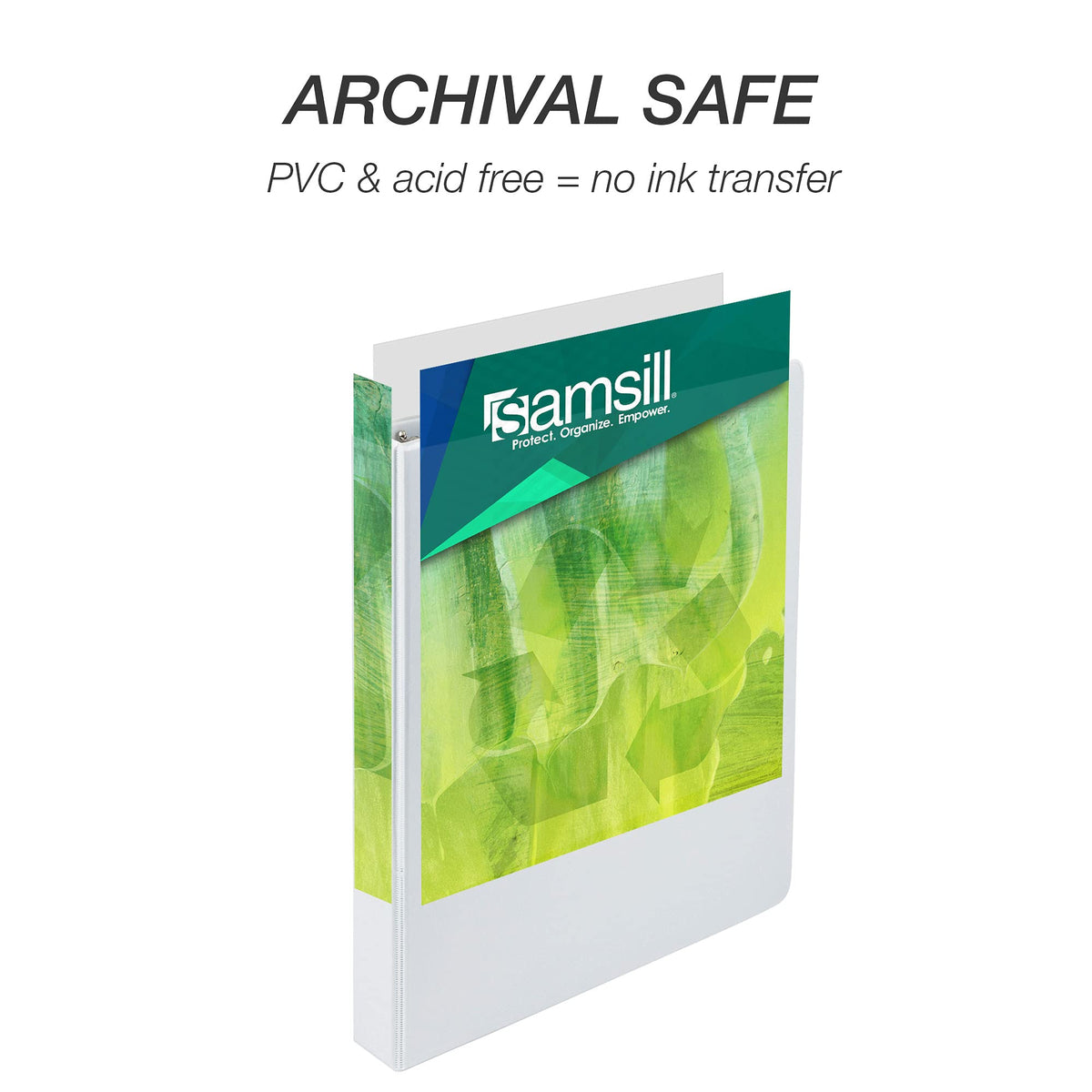 Samsill Earth's Choice 1 Inch Round Ring View Binder, Eco-Friendly and USDA Certified, White, Bulk