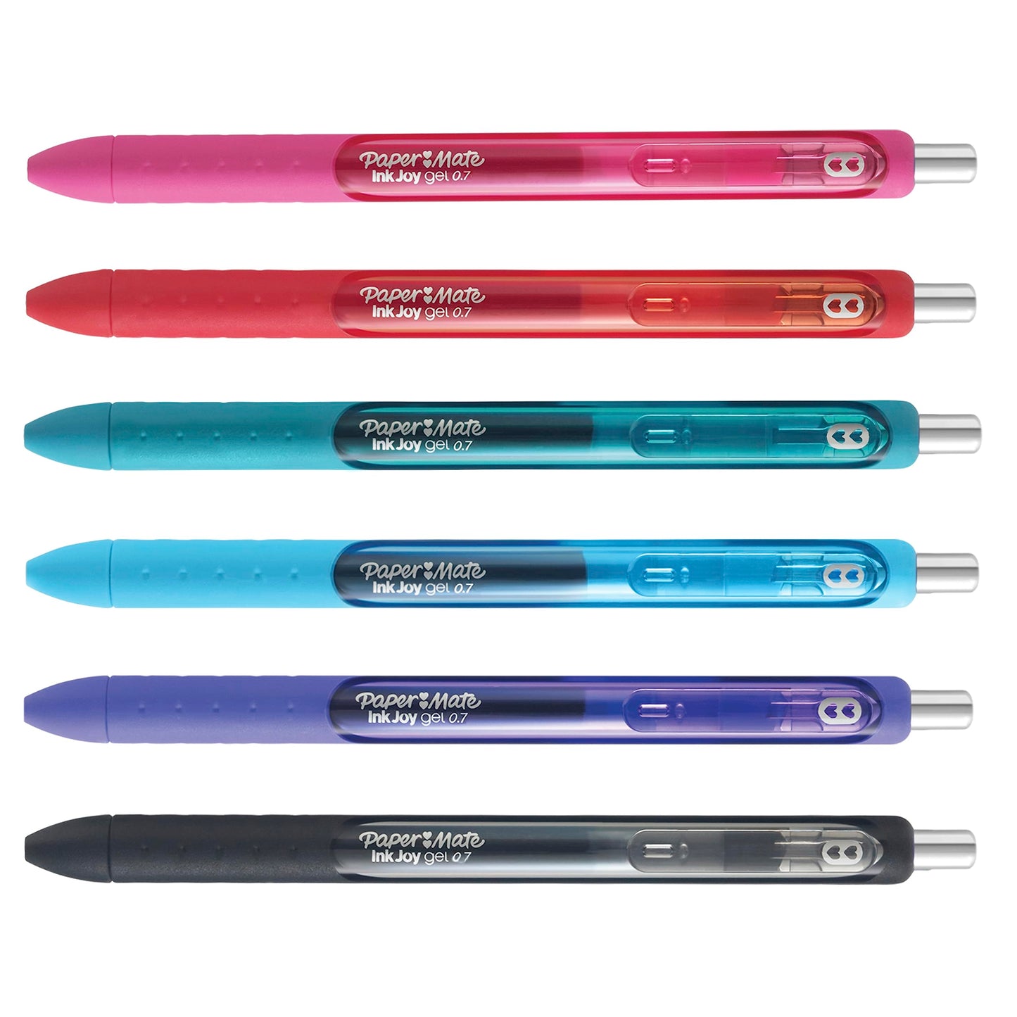 Paper Mate InkJoy Pens, Gel Pens, Medium Point (0.7 mm), Assorted, 6 Count