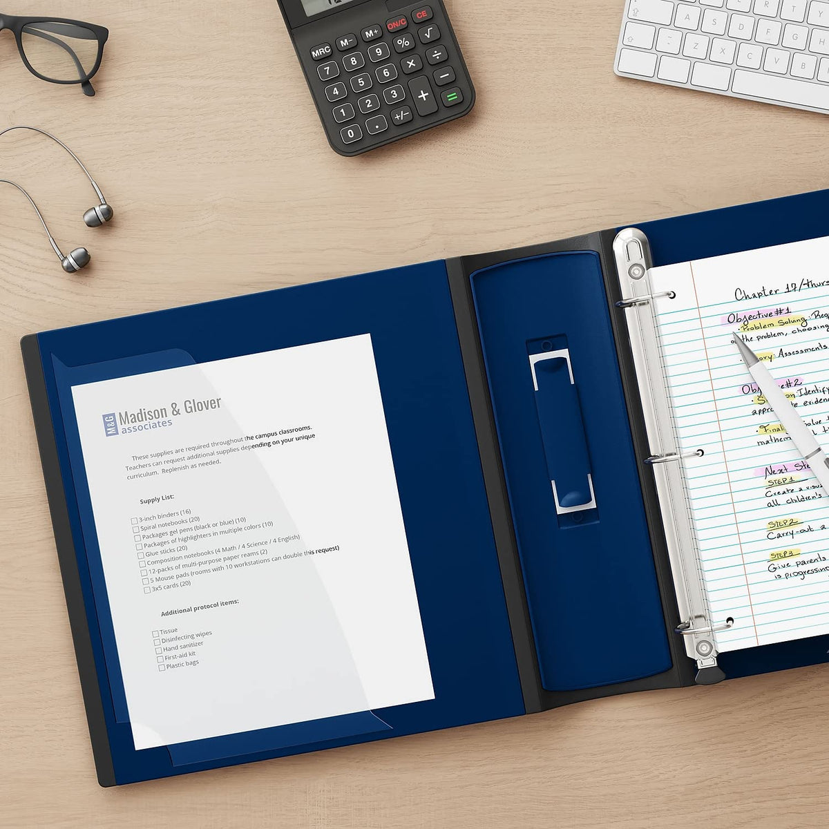 Staples Better Binder, 3 Inch D-Ring, Blue, Reinforced Rubber Spine