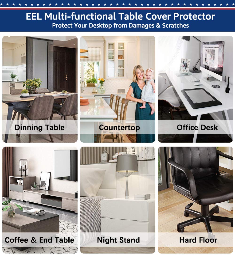 Clear Desk Pad Blotter on Top of Desks Office Table Protector Laptop Computer Keyboard Desktop