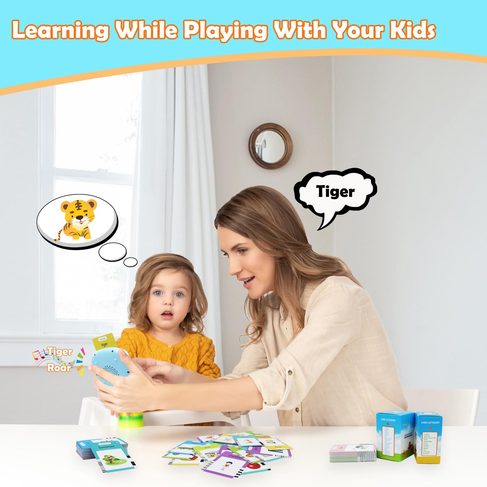 MAYAPHILOS 510 Words English and Korean Talking Flash Cards Bilingual