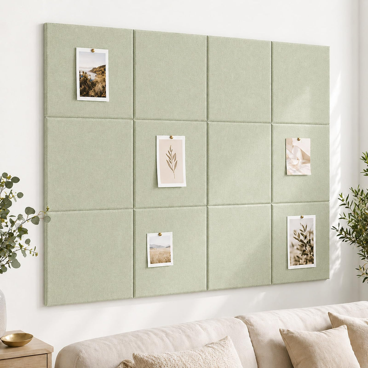 Baysola Felt Bulletin Board Tiles, Cork Board Alternative, 48 x 36 in