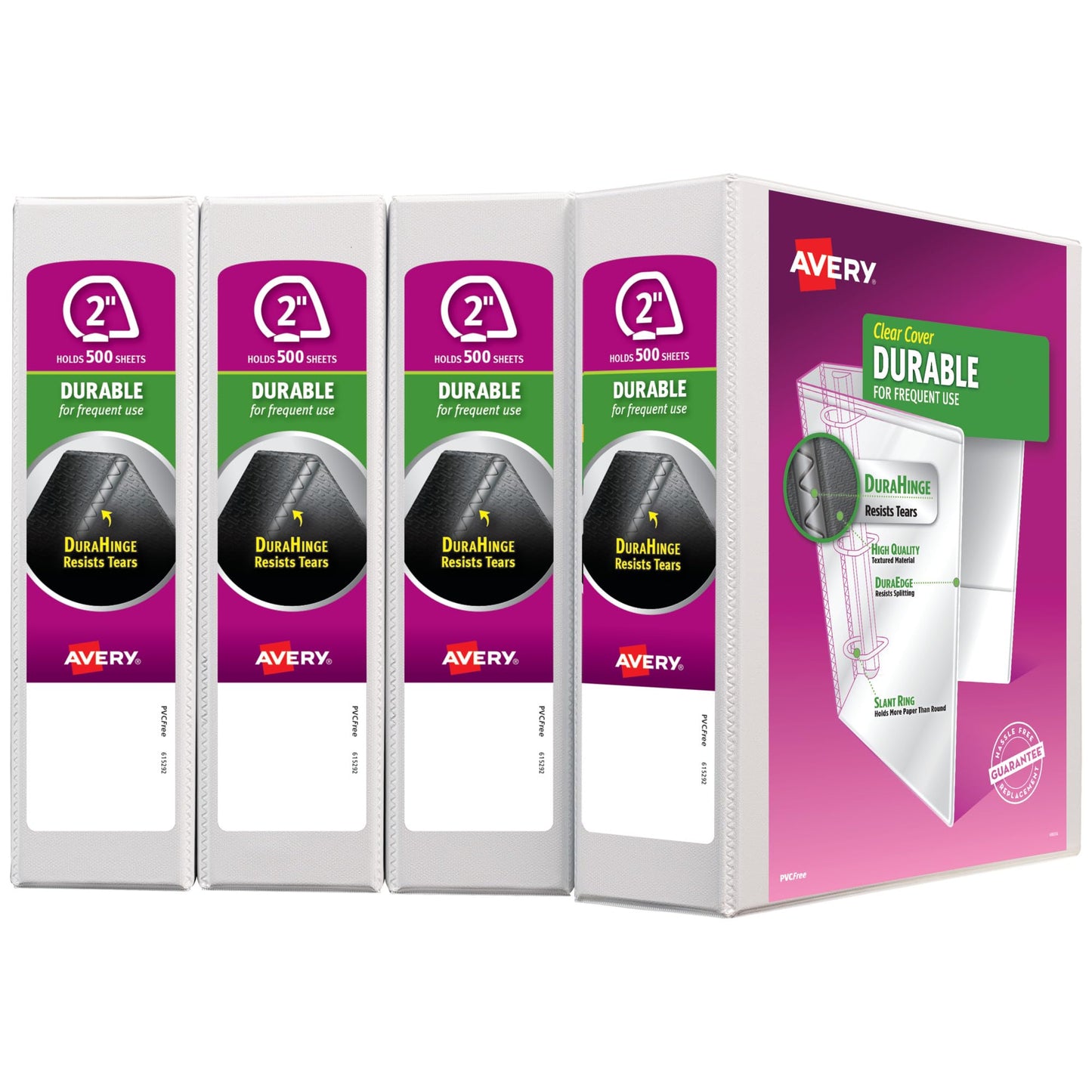 Avery Durable View 3 Ring Binders for Home, School Supplies, Office, or Organization Needs, 2"