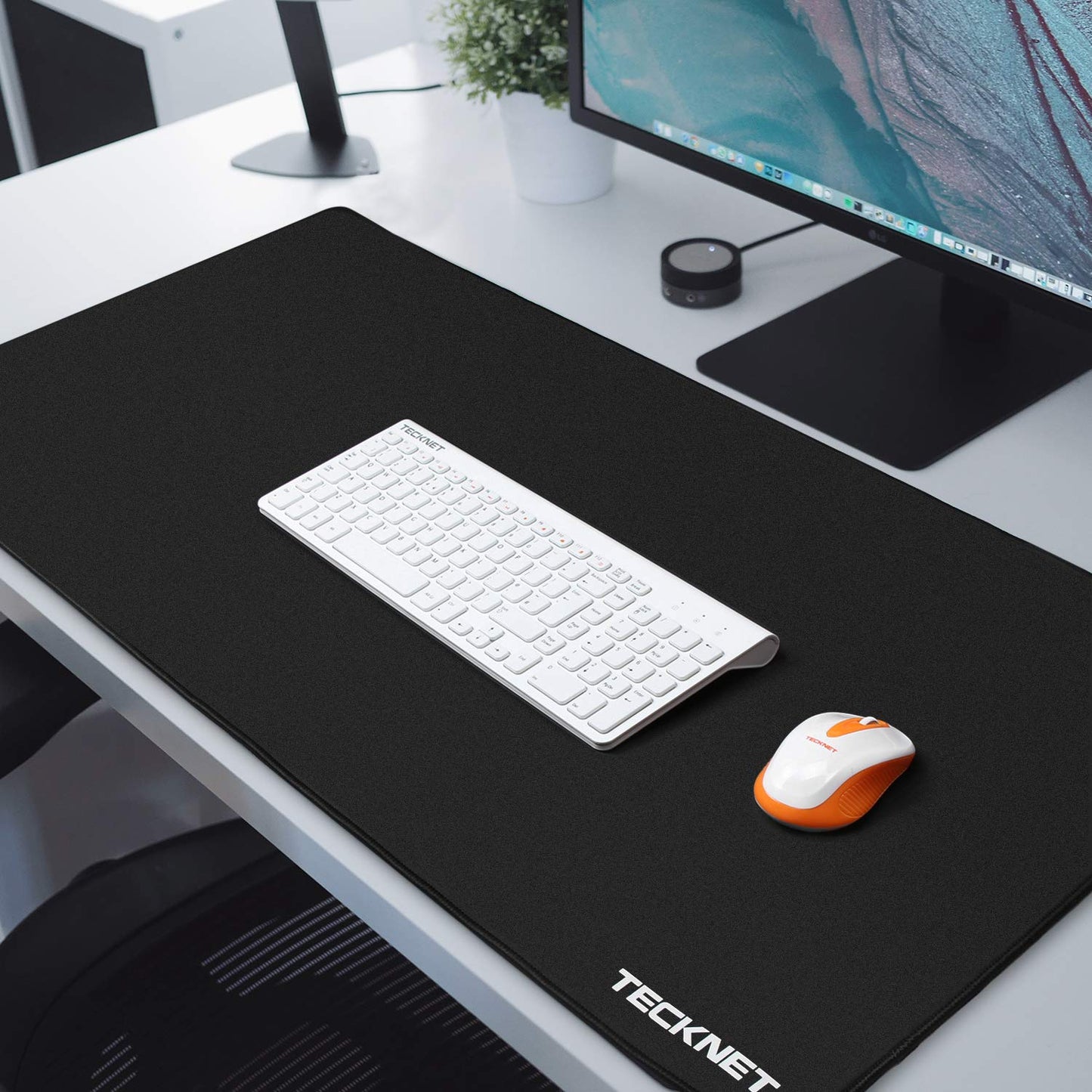 TECKNET Large Mouse Pad for Desk 35.4" x 15.8",XL Extended Gaming Desk Mat