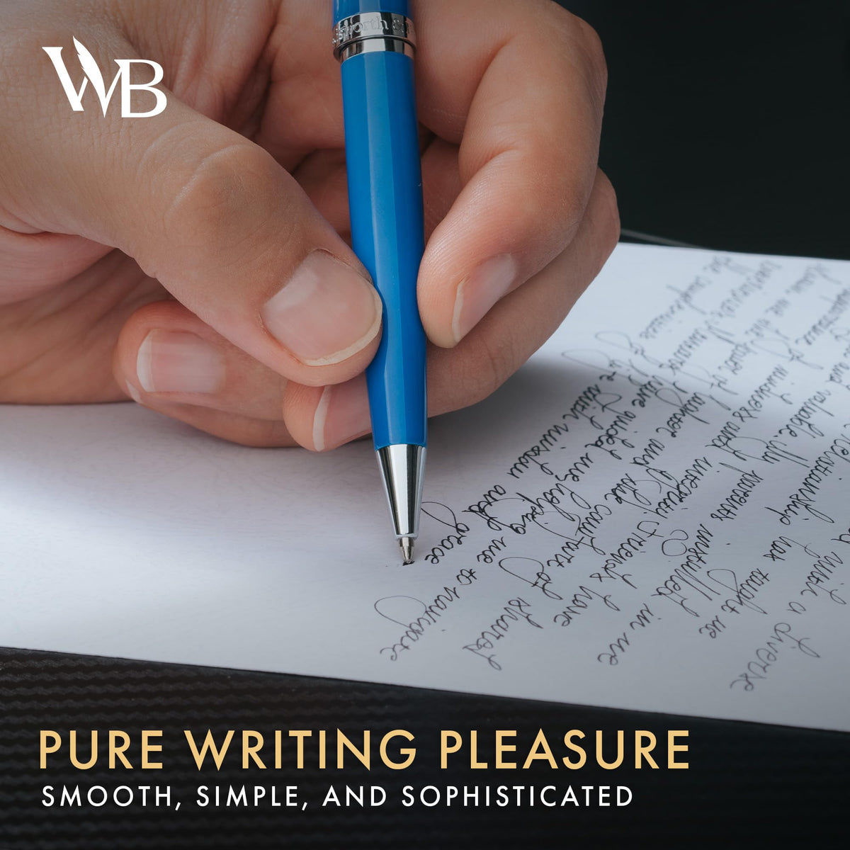 Wordsworth & Black Luxury Refillable Ballpoint Pen Set for Writing, Blue